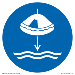 Mandatory: Lower liferaft to the water in launch sequence